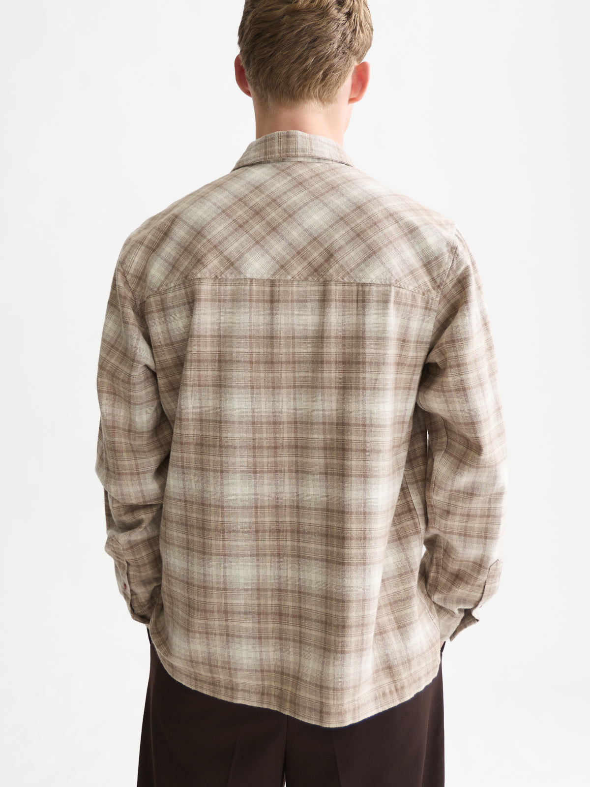 Flannel Checked Relaxed-Fit Shirt - Walnut Check-2