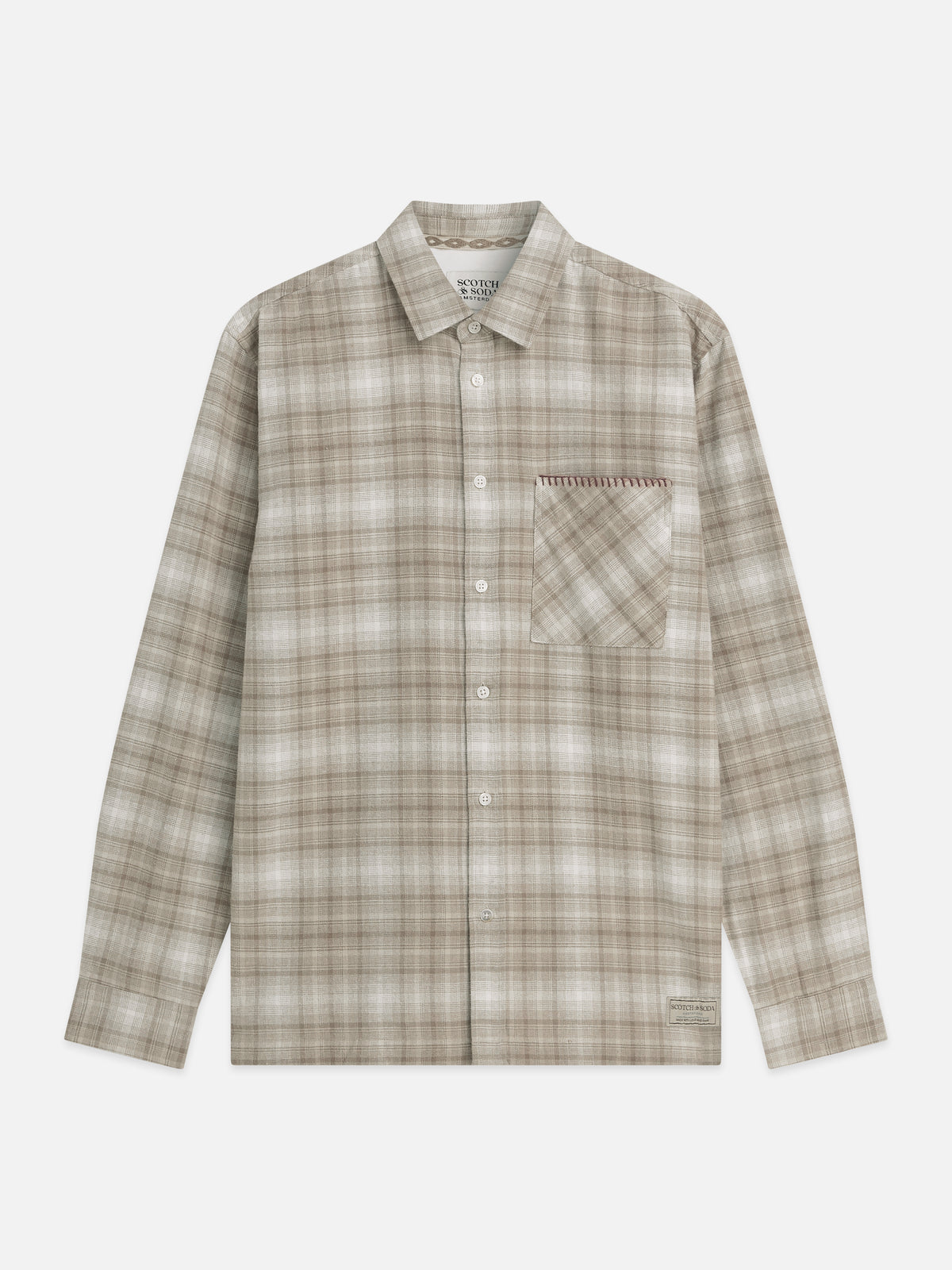 Flannel Checked Relaxed-Fit Shirt - Walnut Check