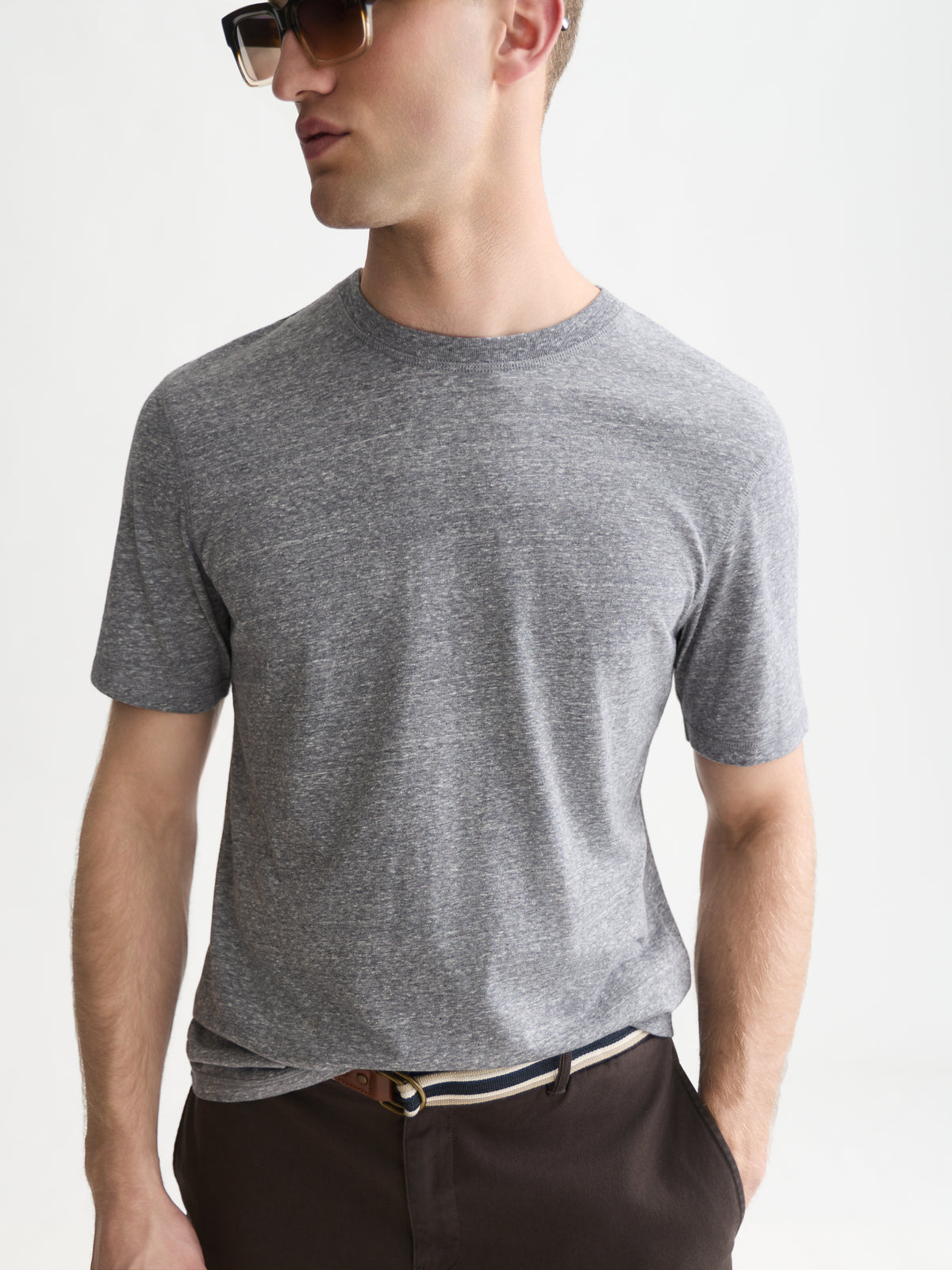 Melange Regular-Fit T-Shirt - Sky Captain Melange