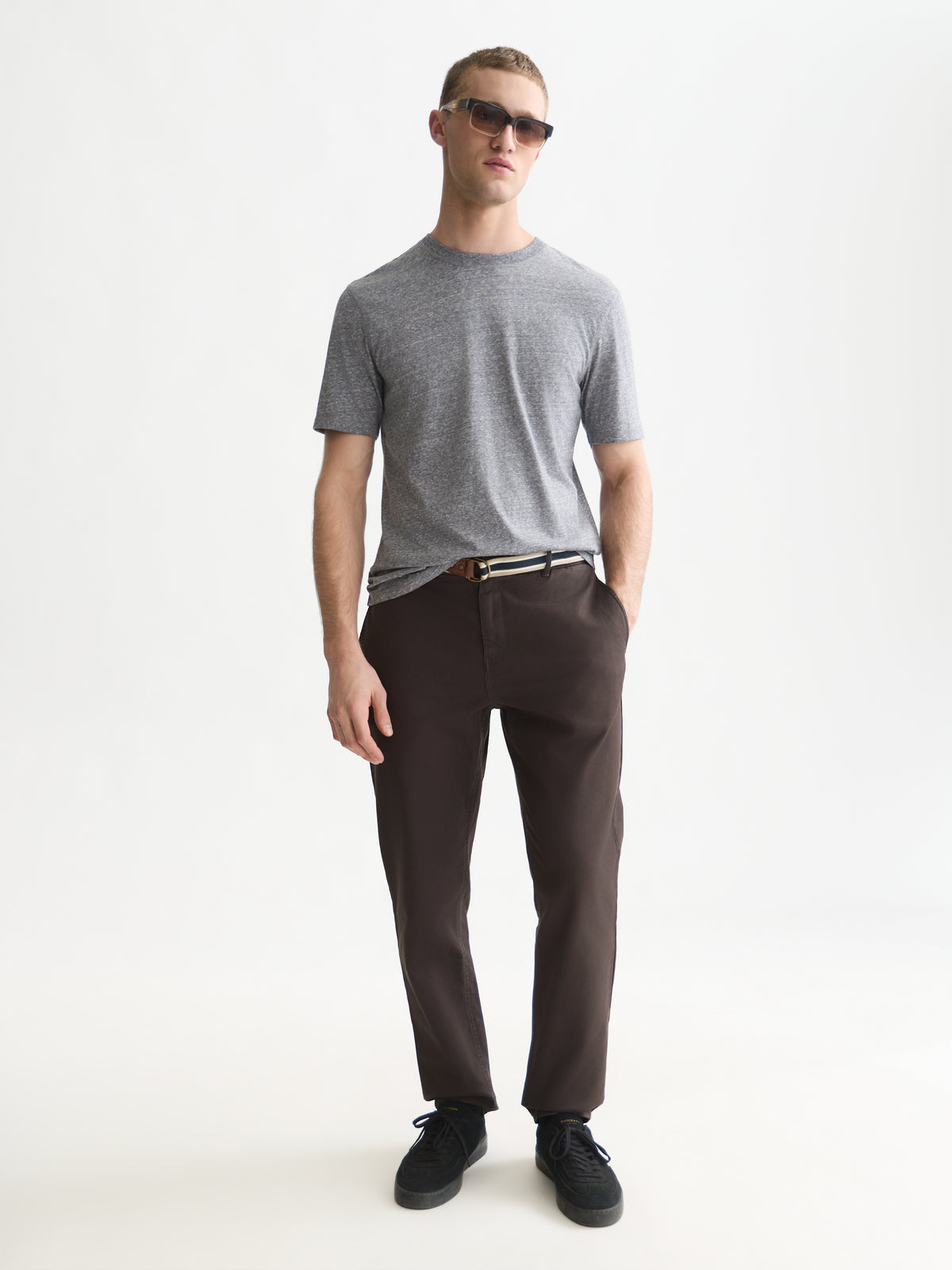 Melange Regular-Fit T-Shirt - Sky Captain Melange