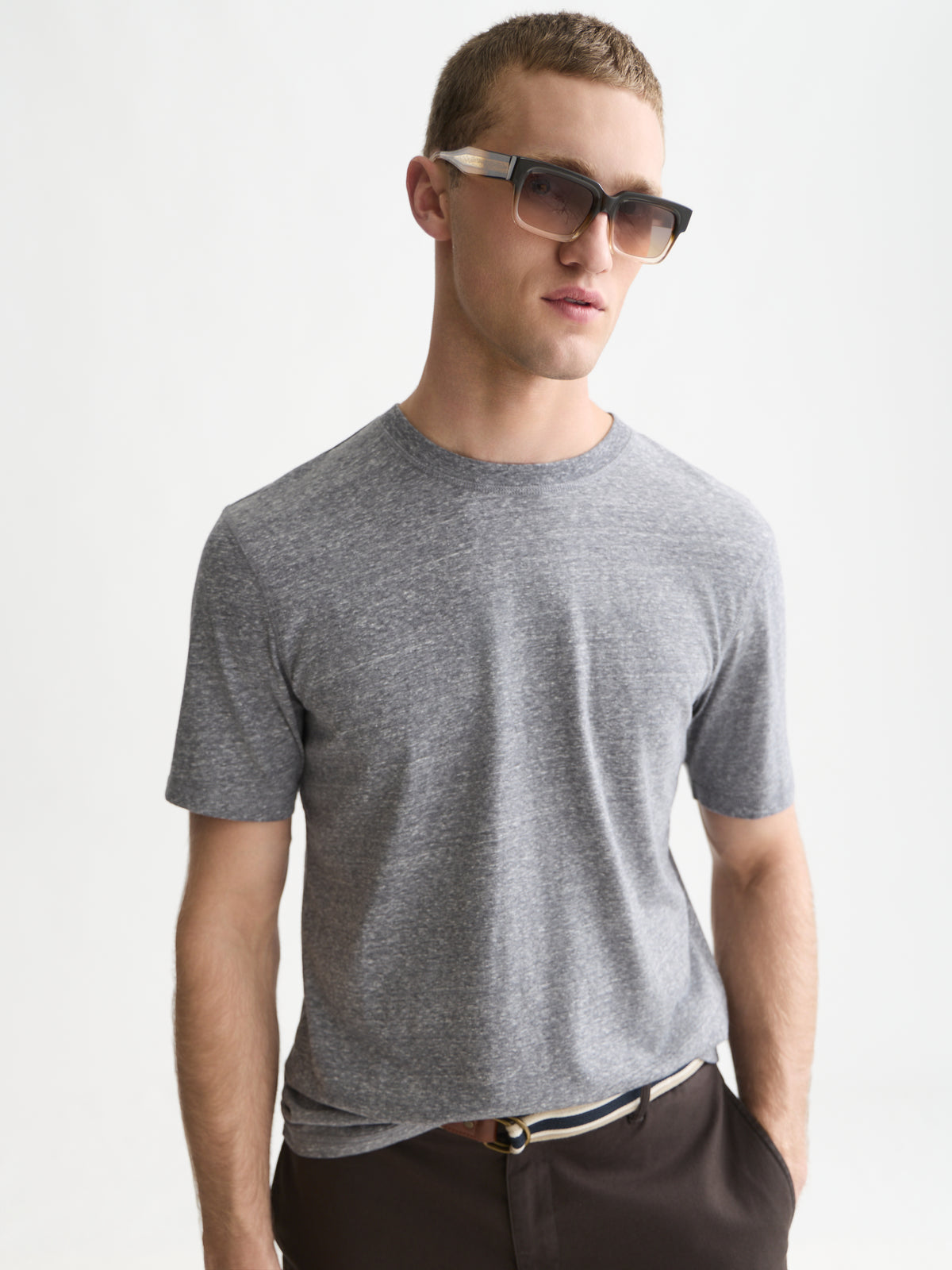 Melange Regular-Fit T-Shirt - Sky Captain Melange