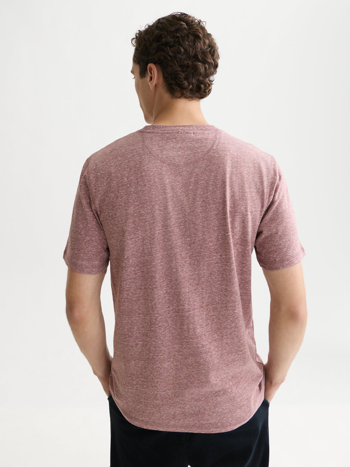 Melange Regular-Fit T-Shirt - New Maroon Melange-2