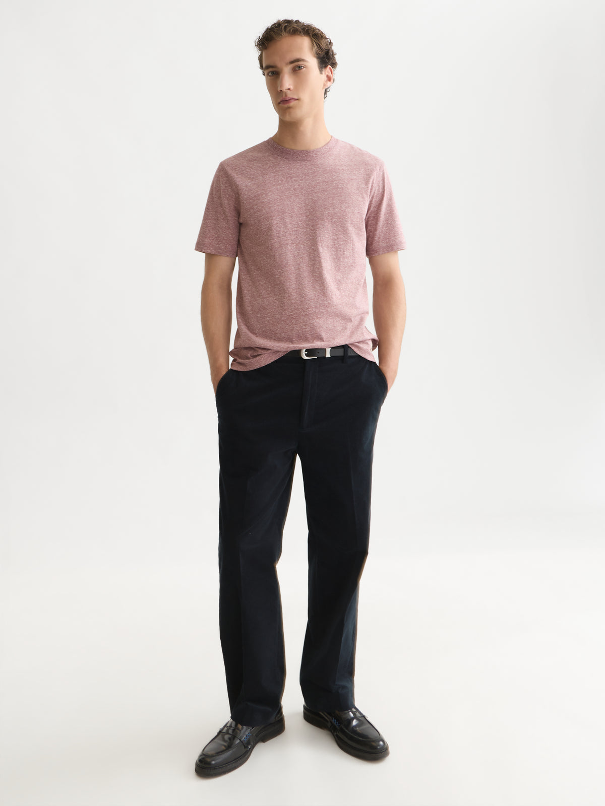 Melange Regular-Fit T-Shirt - New Maroon Melange-3