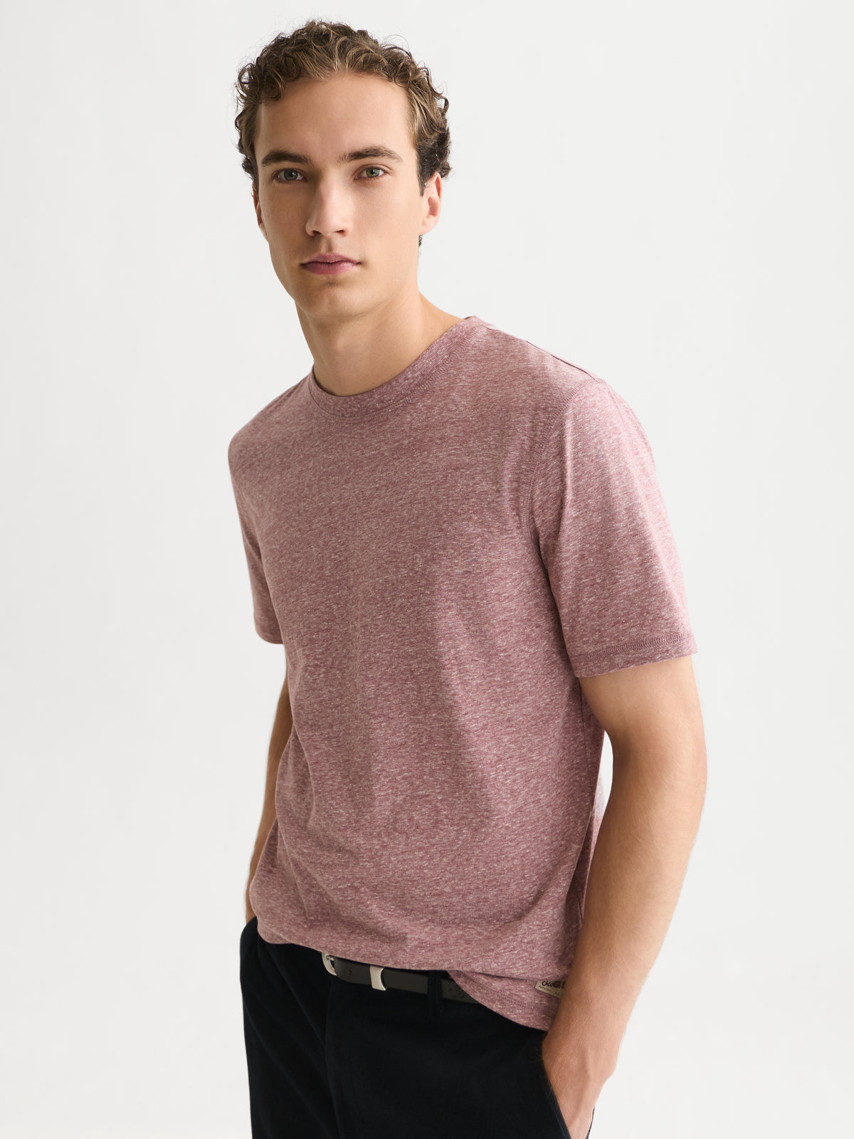 Melange Regular-Fit T-Shirt - New Maroon Melange-1