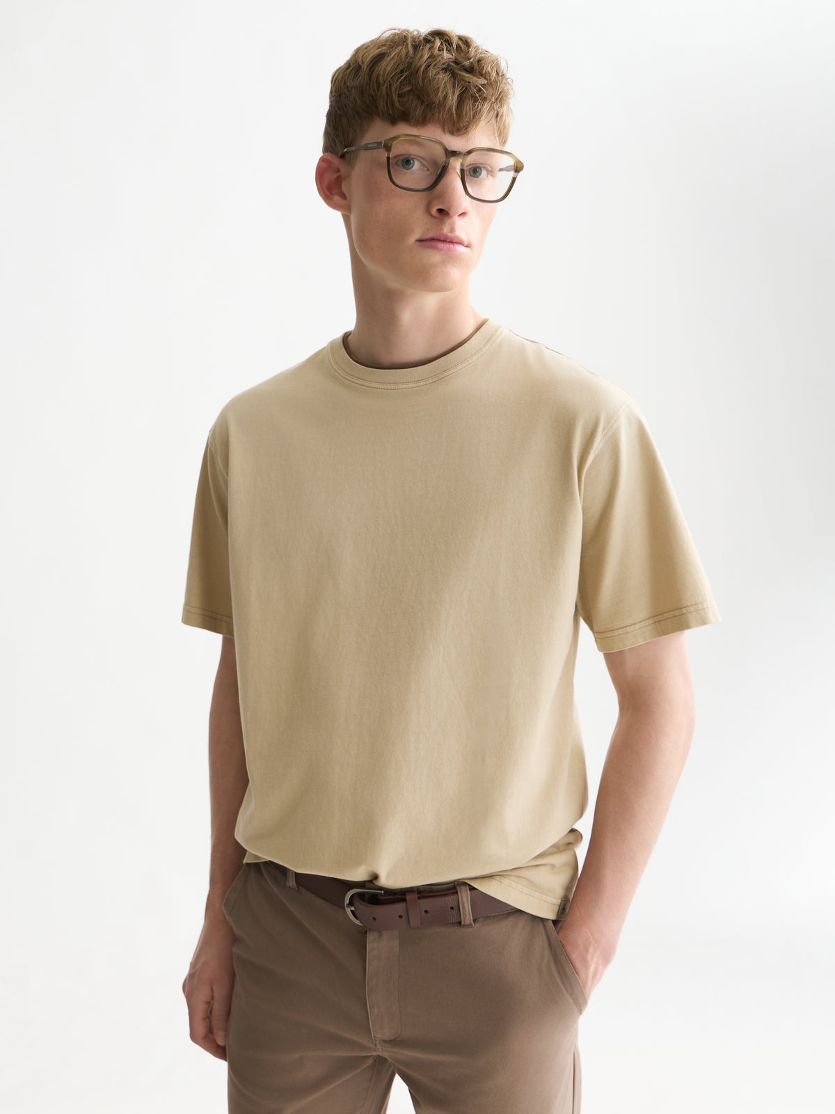 3 Crosses Relaxed-Fit Garment-Dyed T-Shirt - Pure Cashmere-1