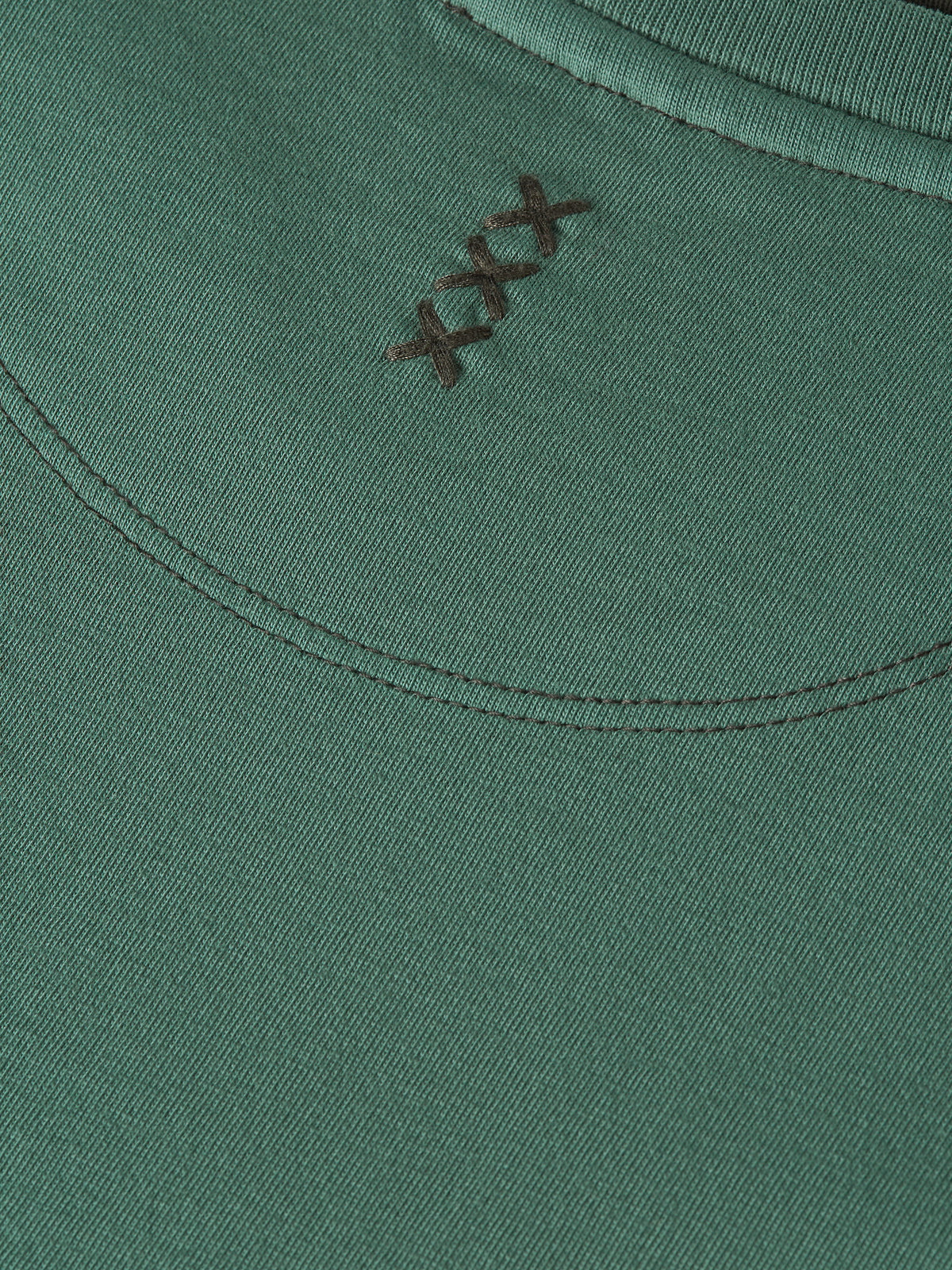 3 Crosses Relaxed-Fit Garment-Dyed T-Shirt - Dark Forest