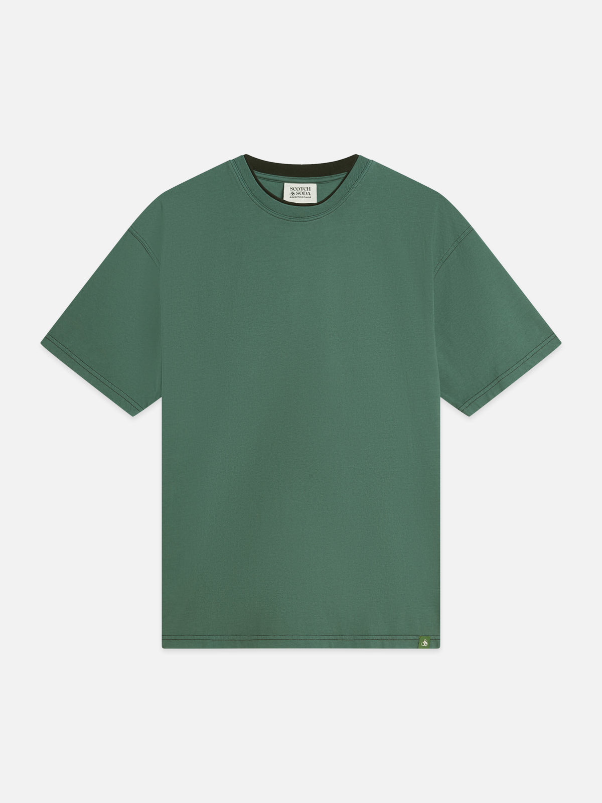 3 Crosses Relaxed-Fit Garment-Dyed T-Shirt - Dark Forest