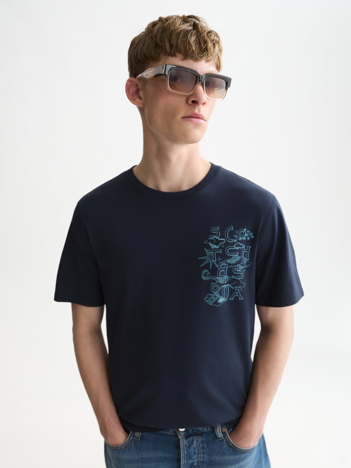 Left Chest Artwork Regular-Fit T-Shirt WI26 - Sky Captain