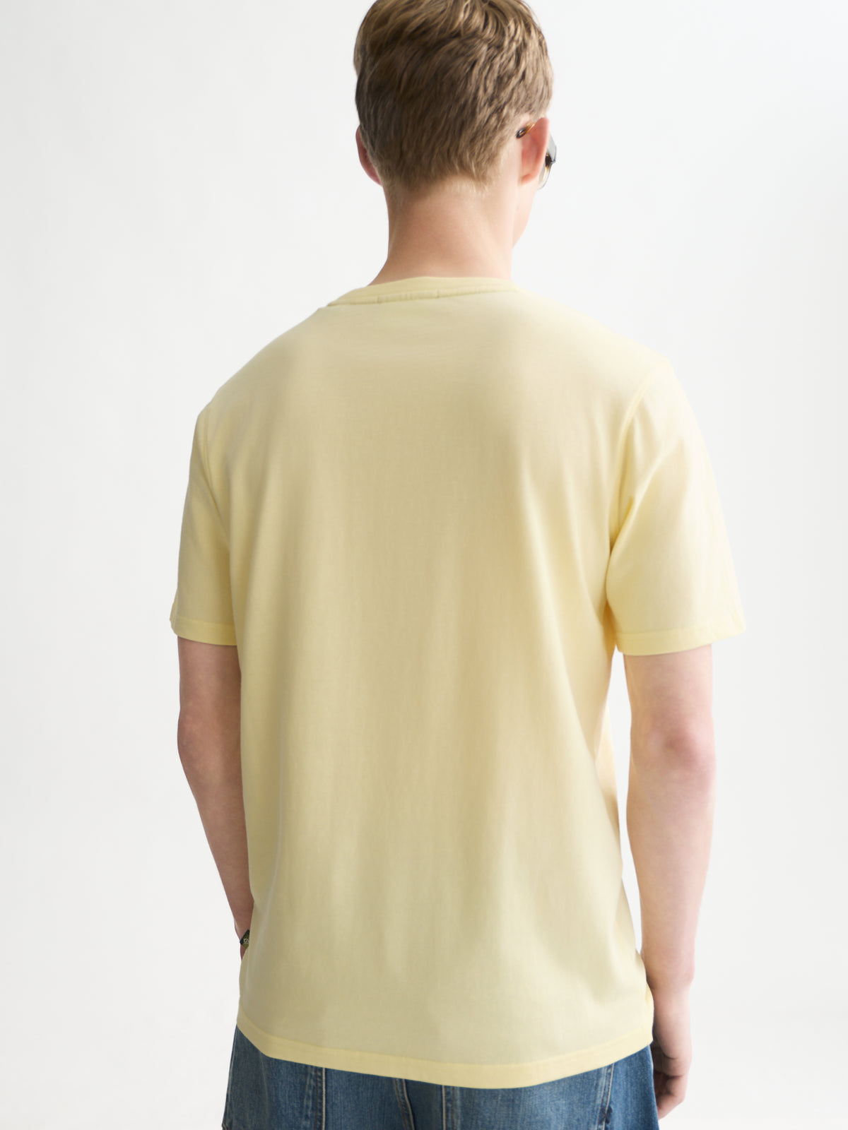 Left Chest Artwork Regular-Fit T-Shirt WI26 - Pastel Yellow