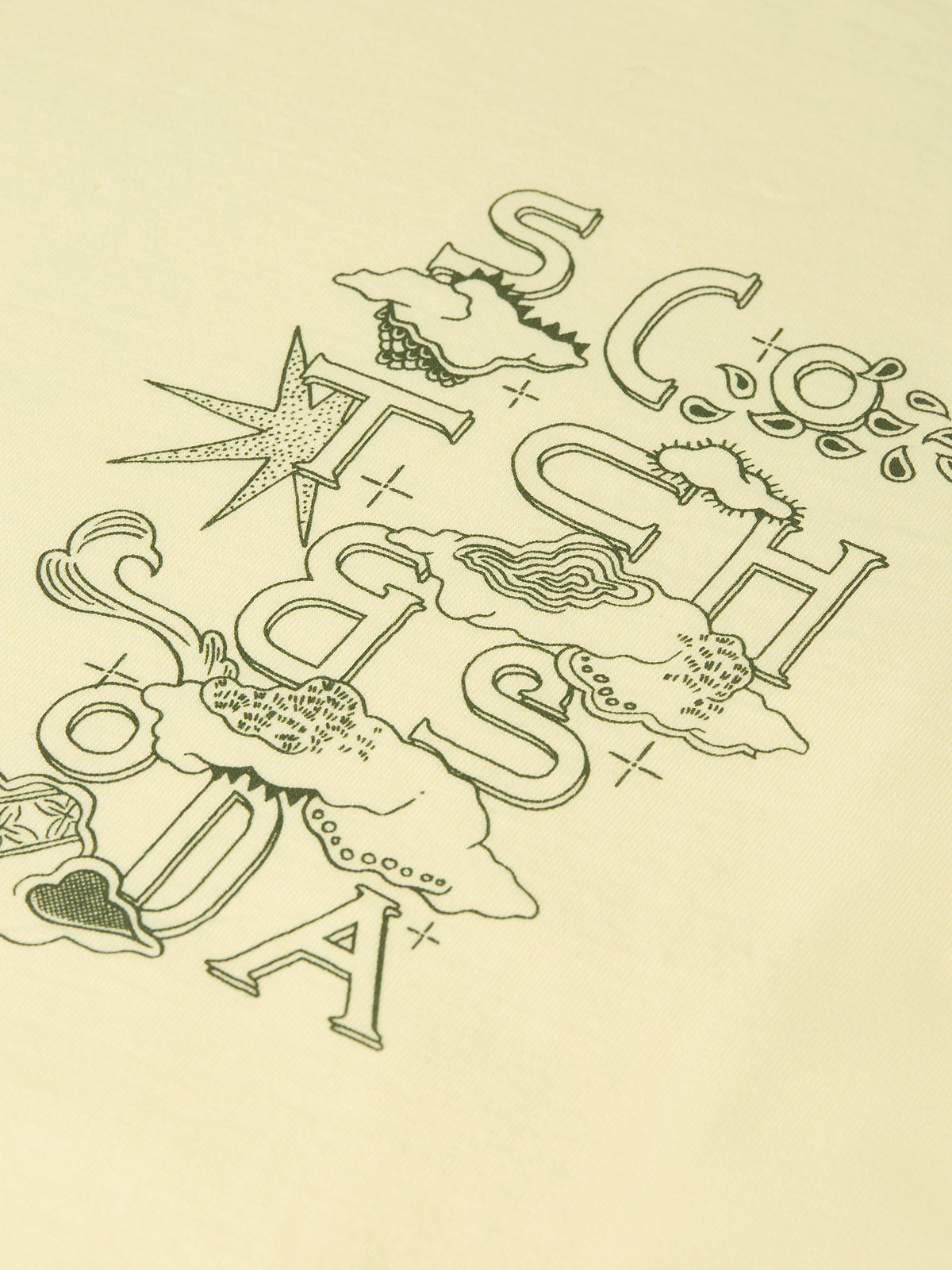 Left Chest Artwork Regular-Fit T-Shirt WI26 - Pastel Yellow