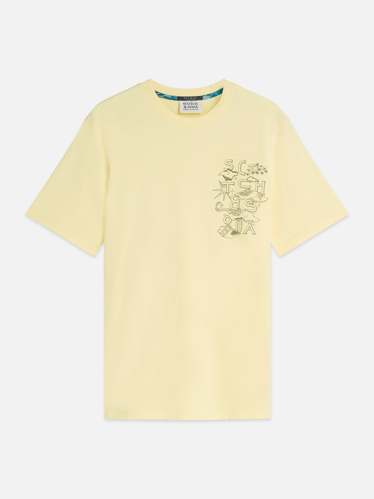 Left Chest Artwork Regular-Fit T-Shirt WI26 - Pastel Yellow