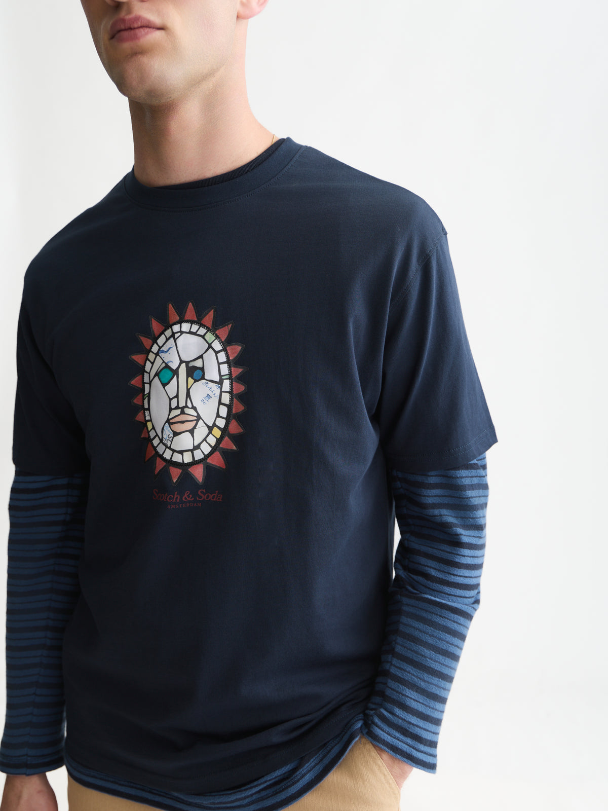 Front Artwork Relaxed-Fit T-Shirt - Sky Captain