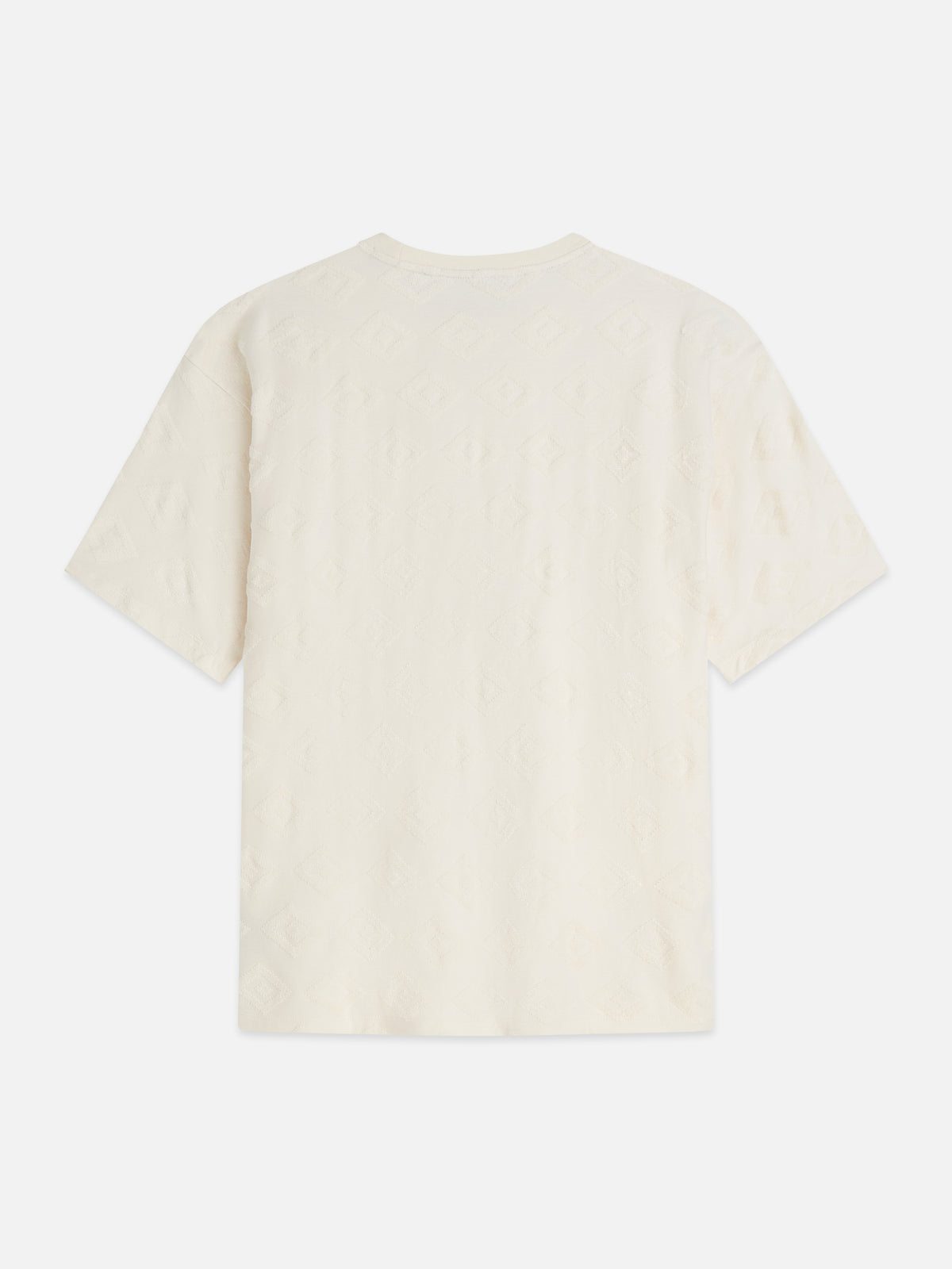 Jacquard Loose-Fit T-Shirt - Eggnog