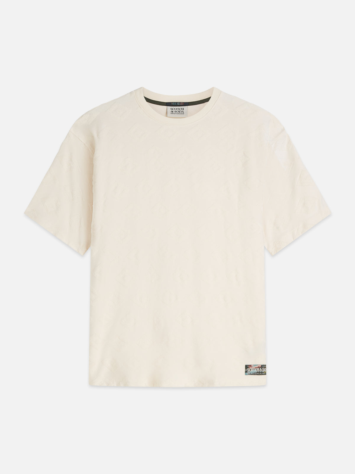 Jacquard Loose-Fit T-Shirt - Eggnog