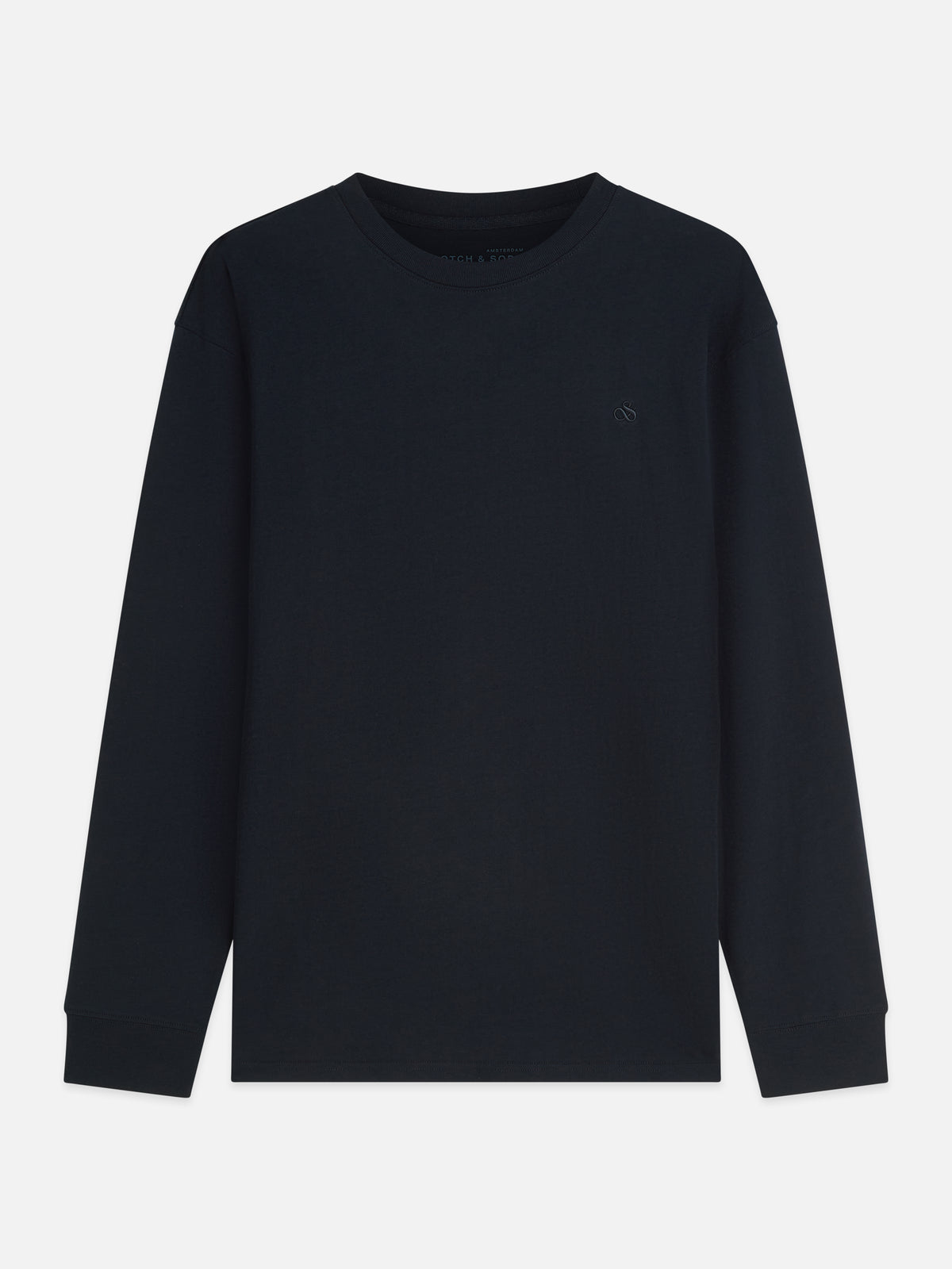Embroidered Logo Long Sleeved Relaxed-Fit T-Shirt - Sky Captain