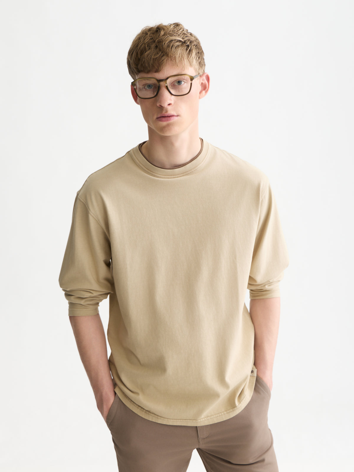 3 Crosses Relaxed Fit Long Sleeved T-Shirt-1