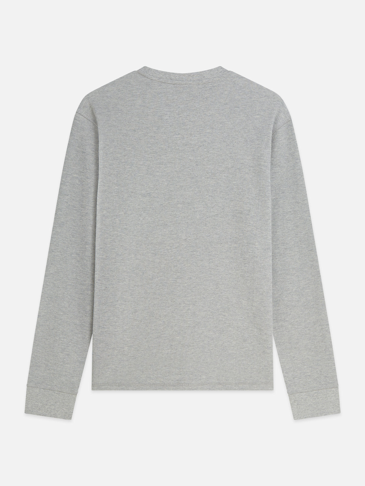 Waffle Regular-Fit Long Sleeved T-Shirt - Grey Heather