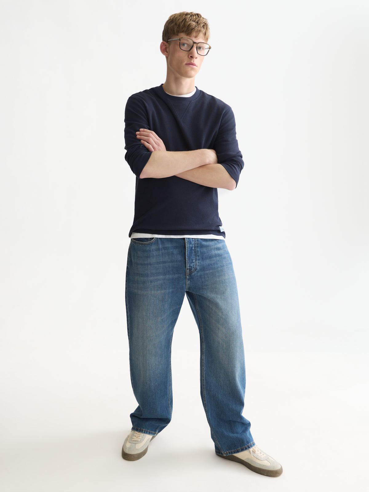 Waffle Regular-Fit Long Sleeved T-Shirt - Sky Captain-3