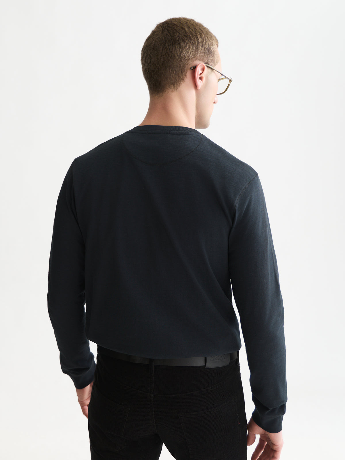 Henley Slub Regular-Fit Long Sleeved T-Shirt - Meteorite-2
