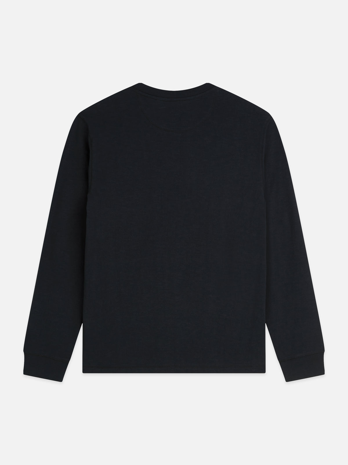 Henley Slub Regular-Fit Long Sleeved T-Shirt - Meteorite