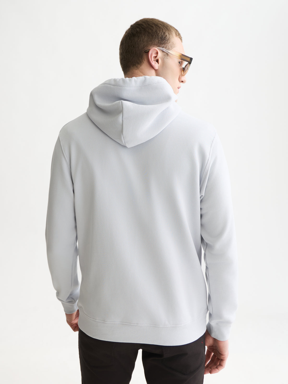 Logo Badge Regular-Fit Hoodie - Grey Dawn