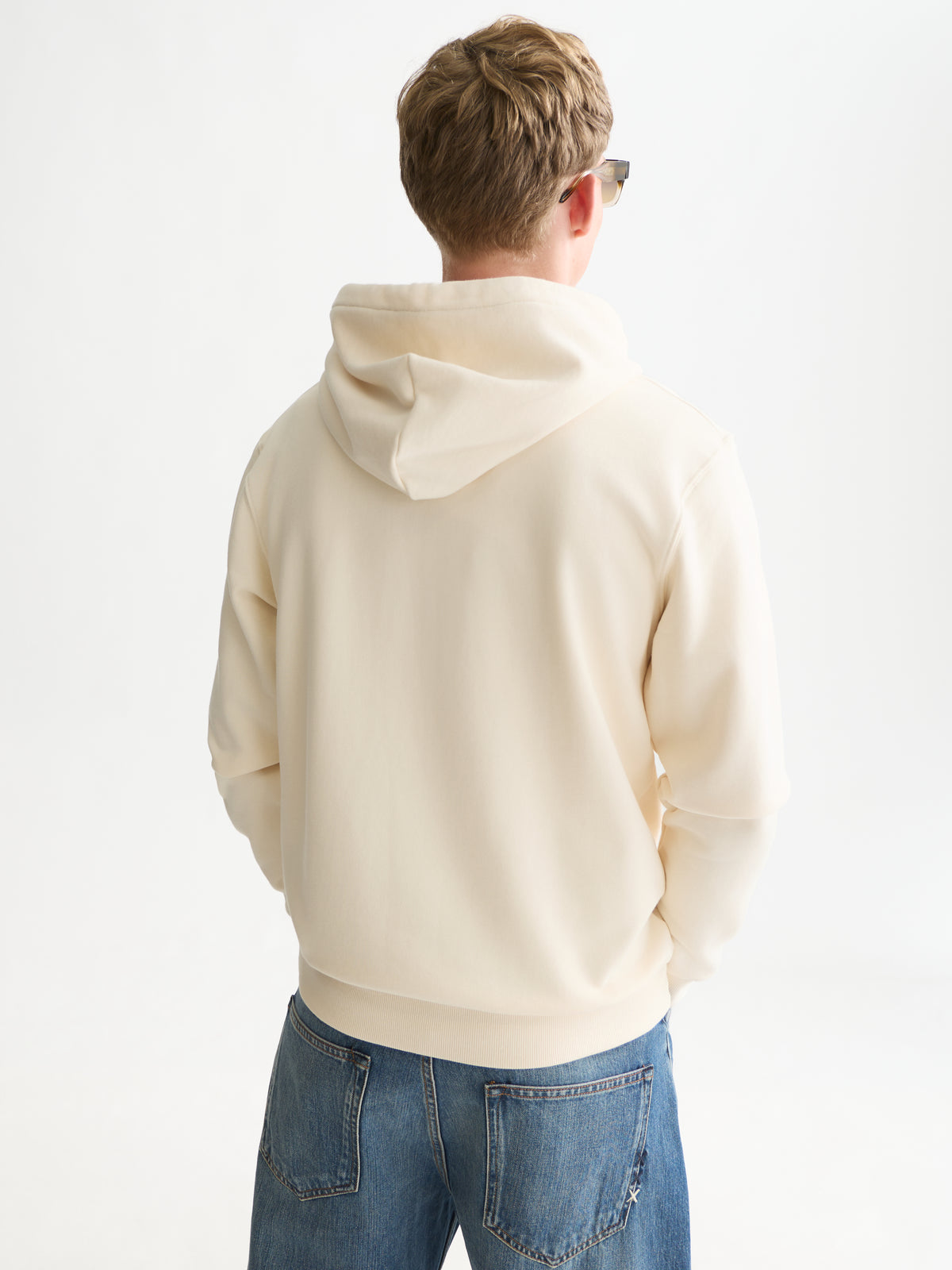 Logo Badge Regular-Fit Hoodie - Eggnog-2