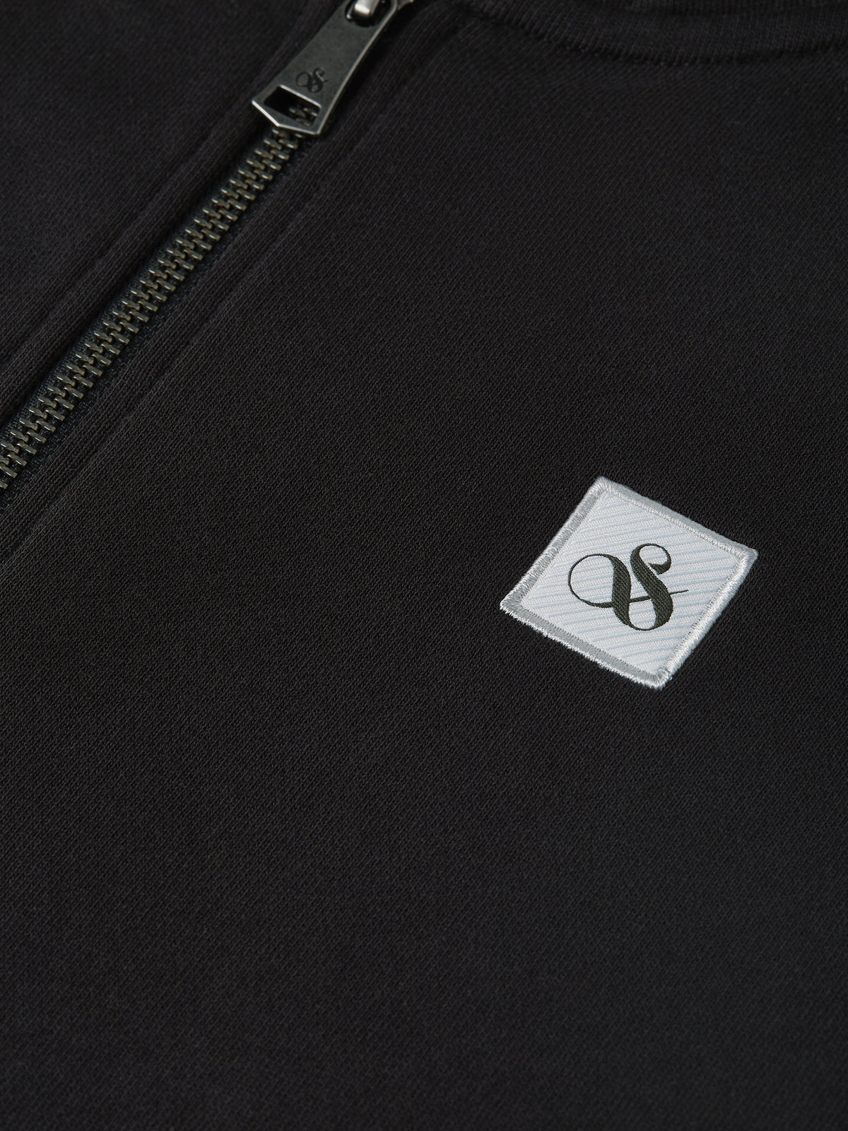 Logo Badge Regular-Fit Zip-Through Hoodie - Meteorite