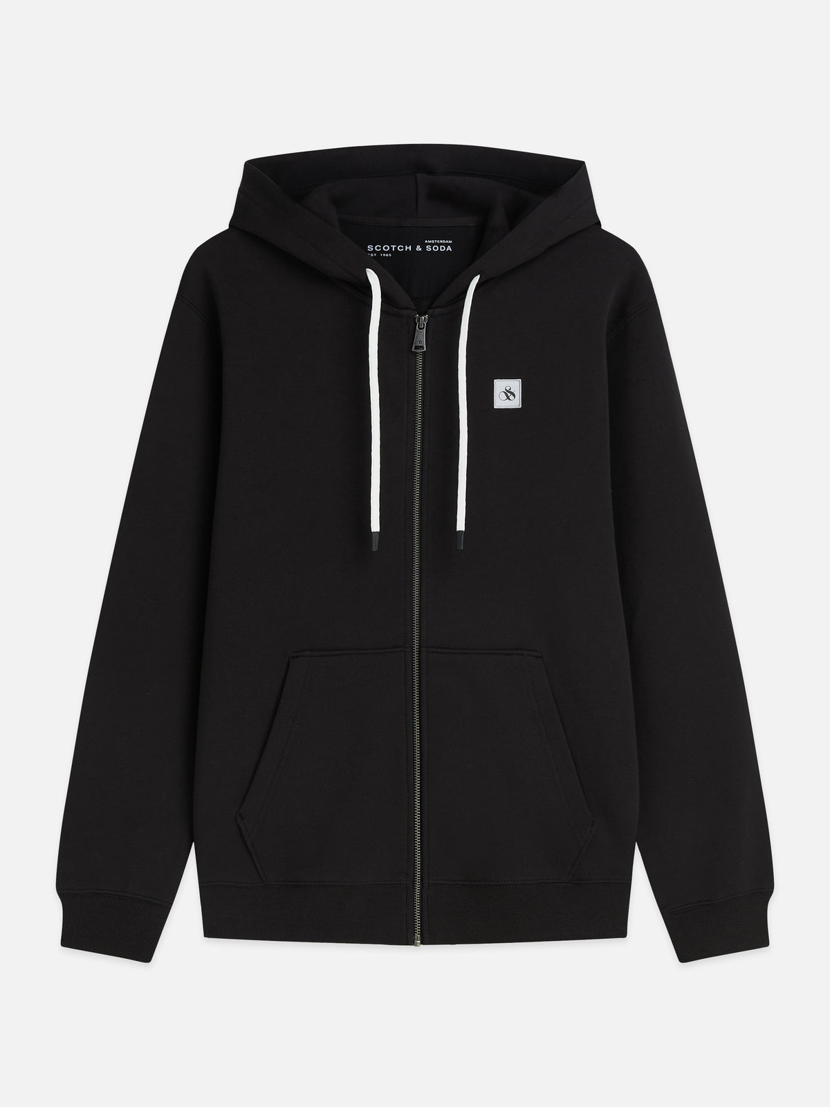 Logo Badge Regular-Fit Zip-Through Hoodie - Meteorite