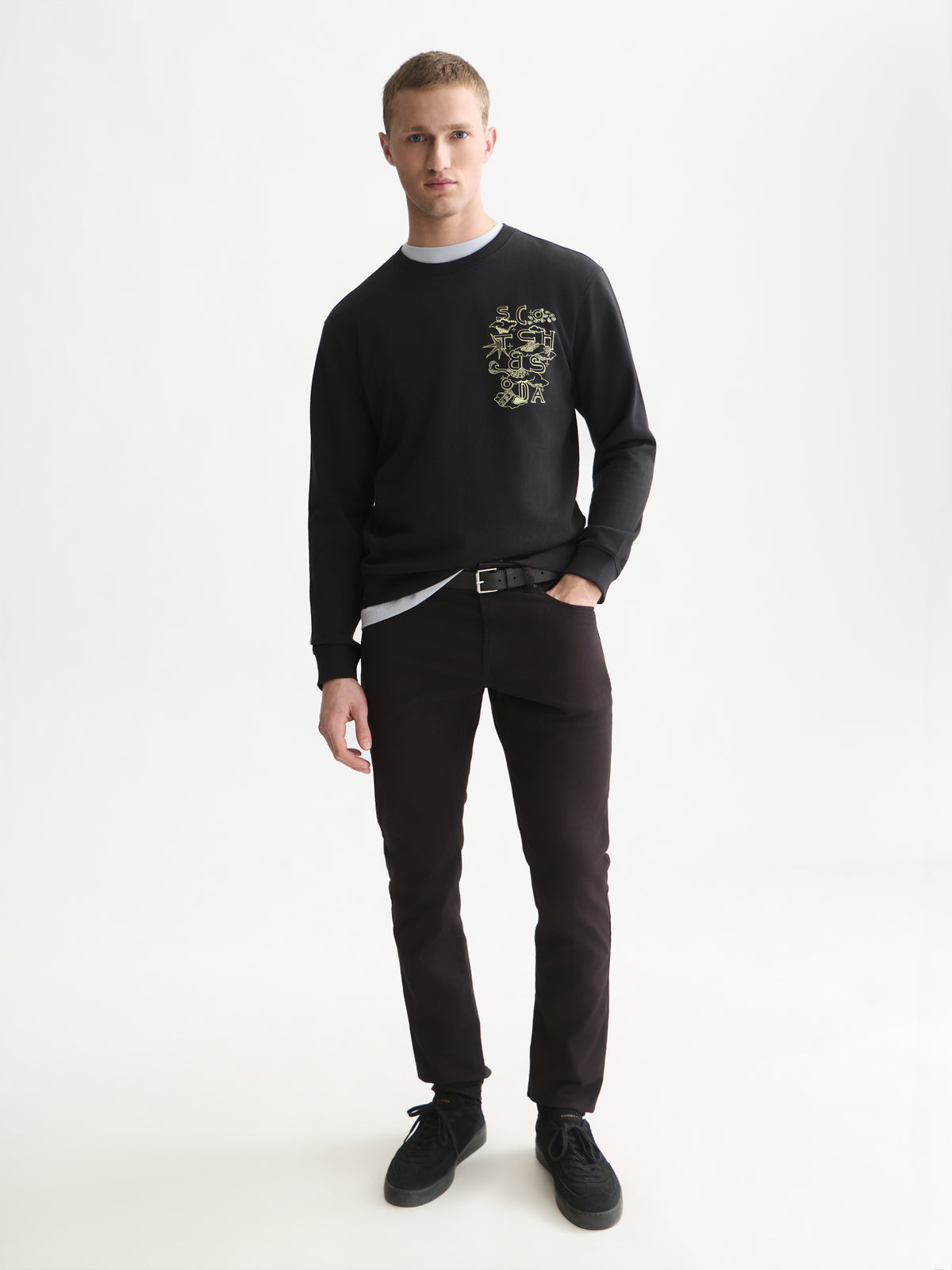 Left Chest Artwork Regular-Fit Sweatshirt - Meteorite