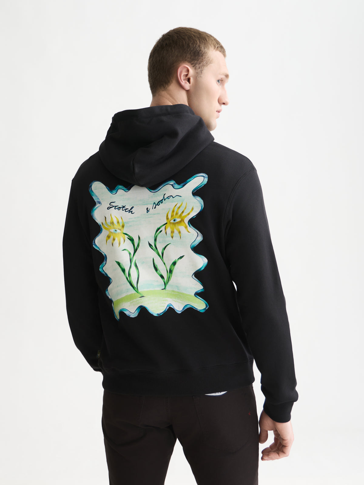 Front And Back Artwork Regular-Fit Hoodie - Meteorite