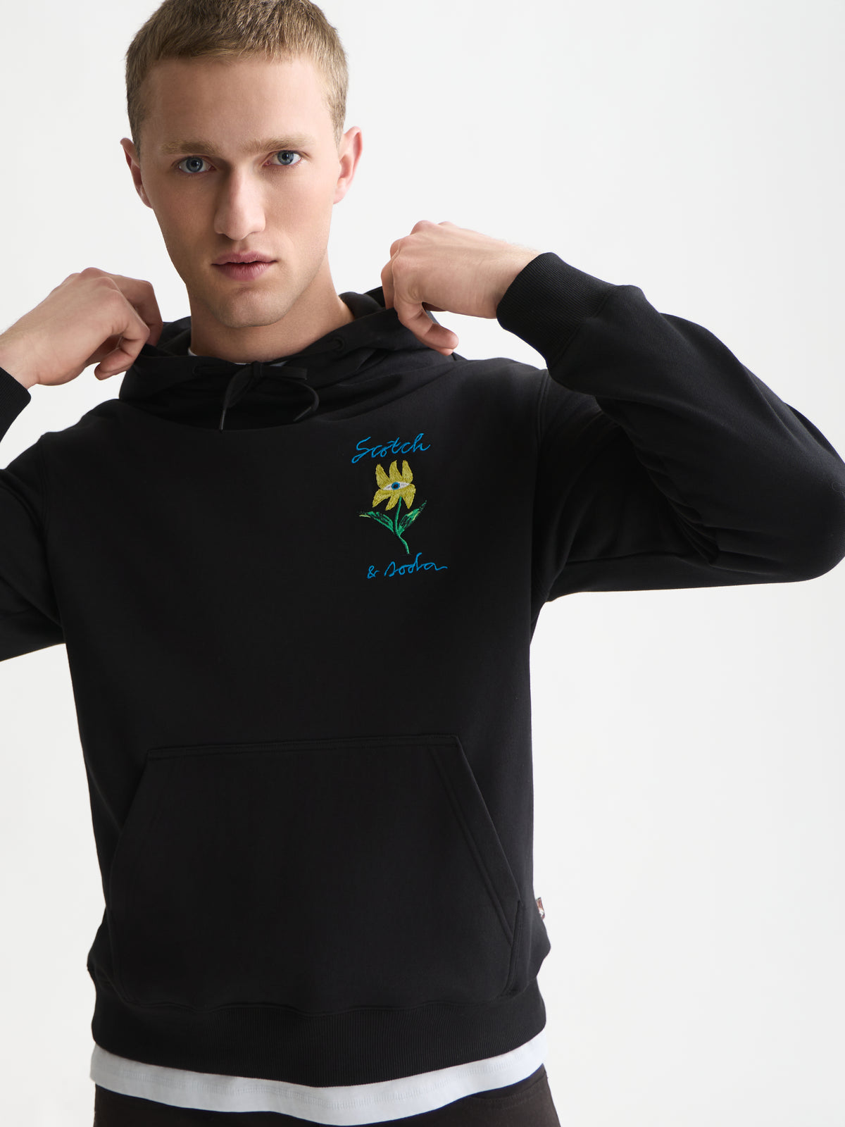 Front And Back Artwork Regular-Fit Hoodie - Meteorite