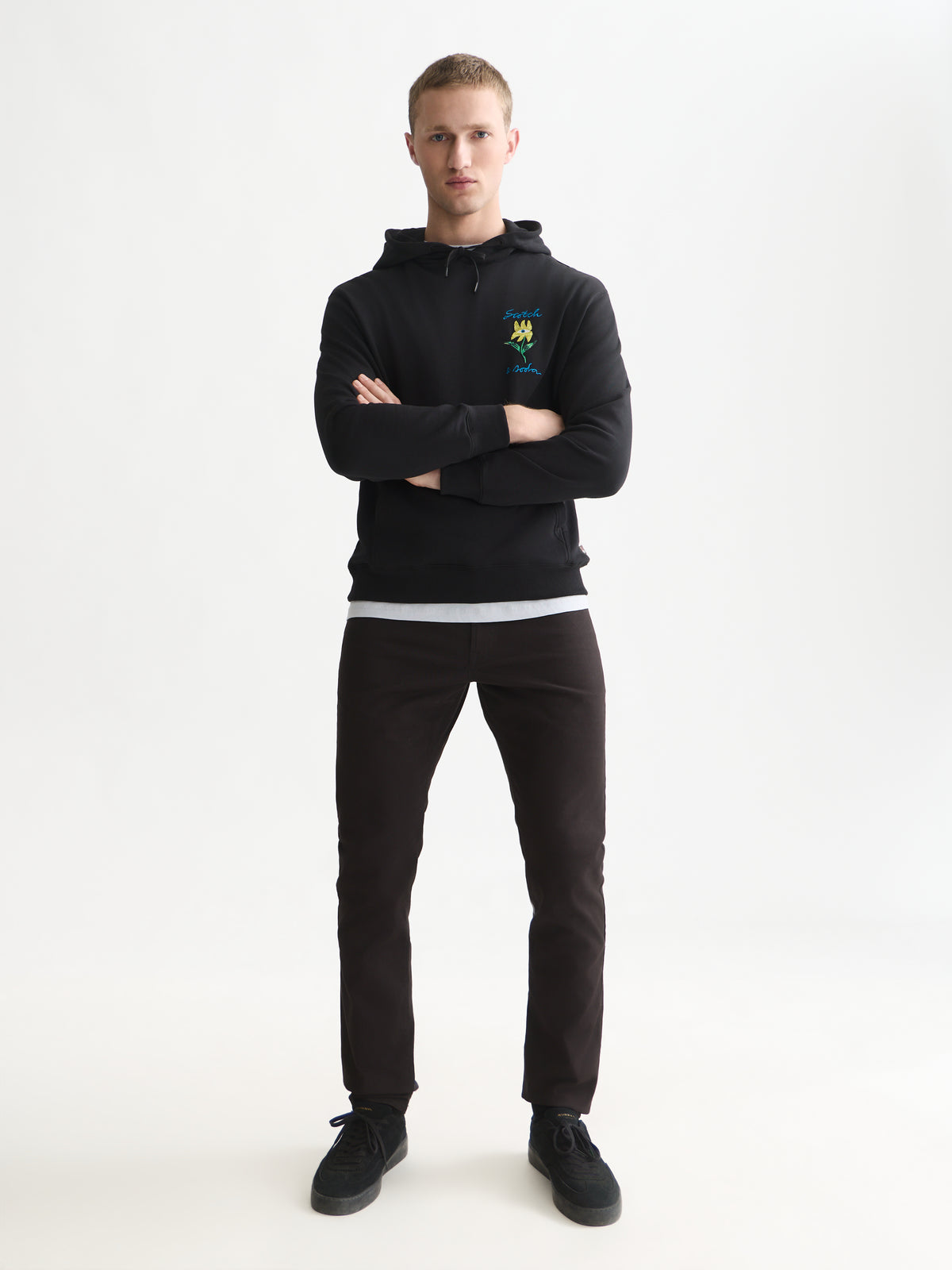 Front And Back Artwork Regular-Fit Hoodie - Meteorite