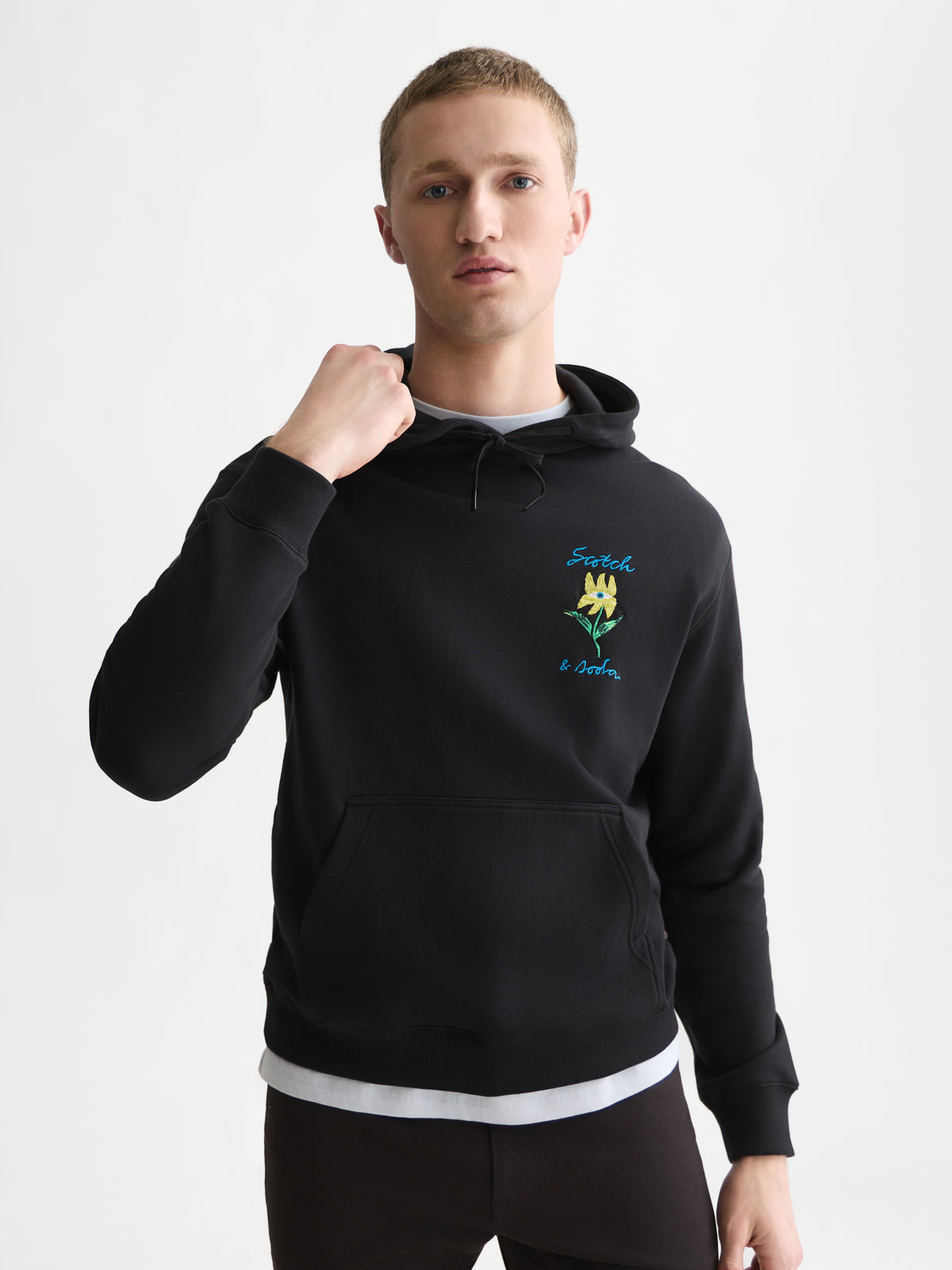 Front And Back Artwork Regular-Fit Hoodie - Meteorite