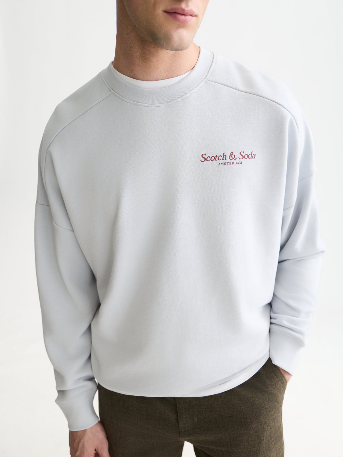 Front And Back Artwork Relaxed-Fit Sweatshirt - Grey Dawn