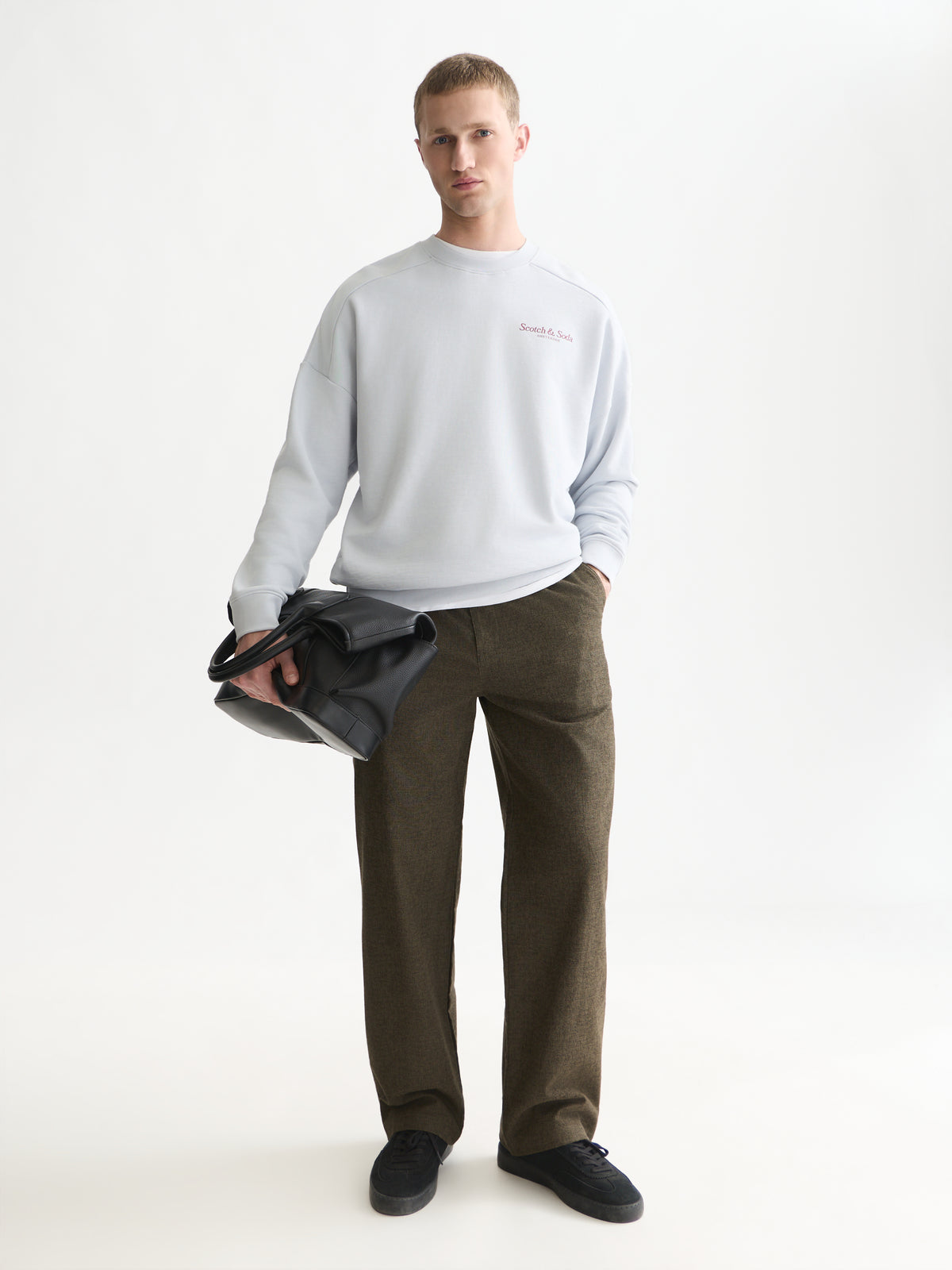 Front And Back Artwork Relaxed-Fit Sweatshirt - Grey Dawn