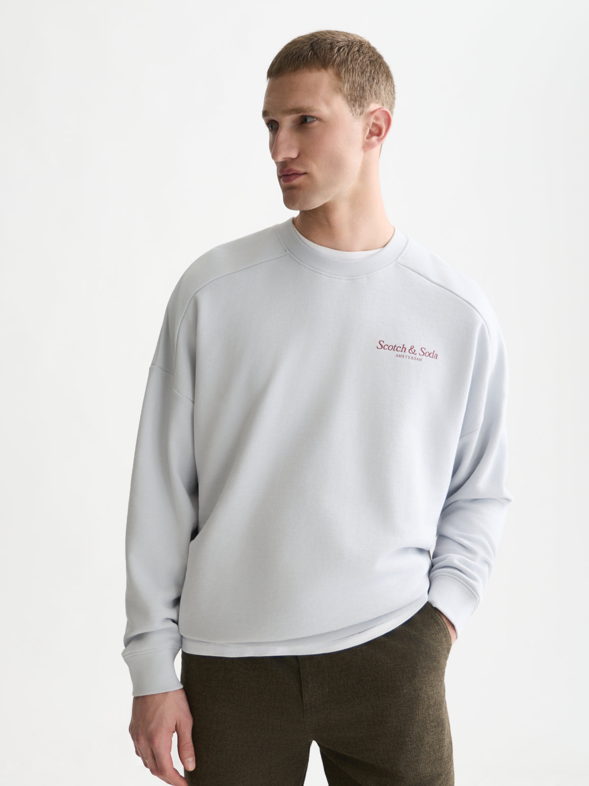 Front And Back Artwork Relaxed-Fit Sweatshirt - Grey Dawn