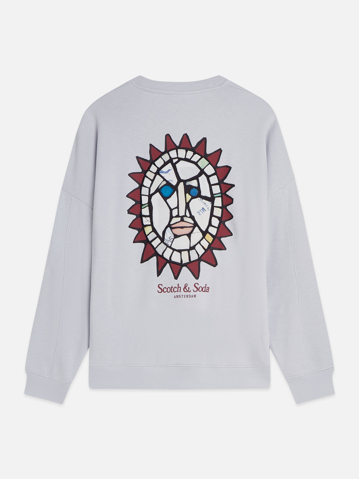 Front And Back Artwork Relaxed-Fit Sweatshirt - Grey Dawn