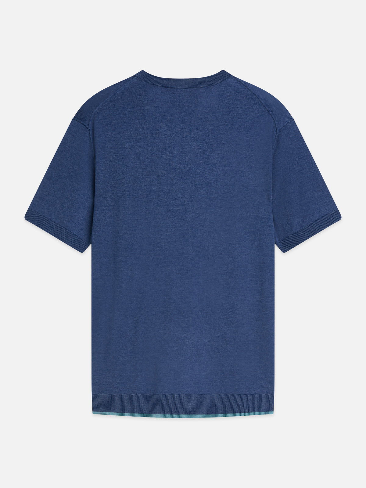 Knitted Wool-Blend Relaxed-Fit T-Shirt - Ensign Blue