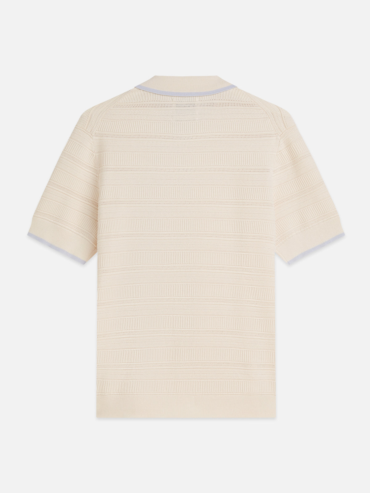 Structured Knitted Regular-Fit Polo - Eggnog