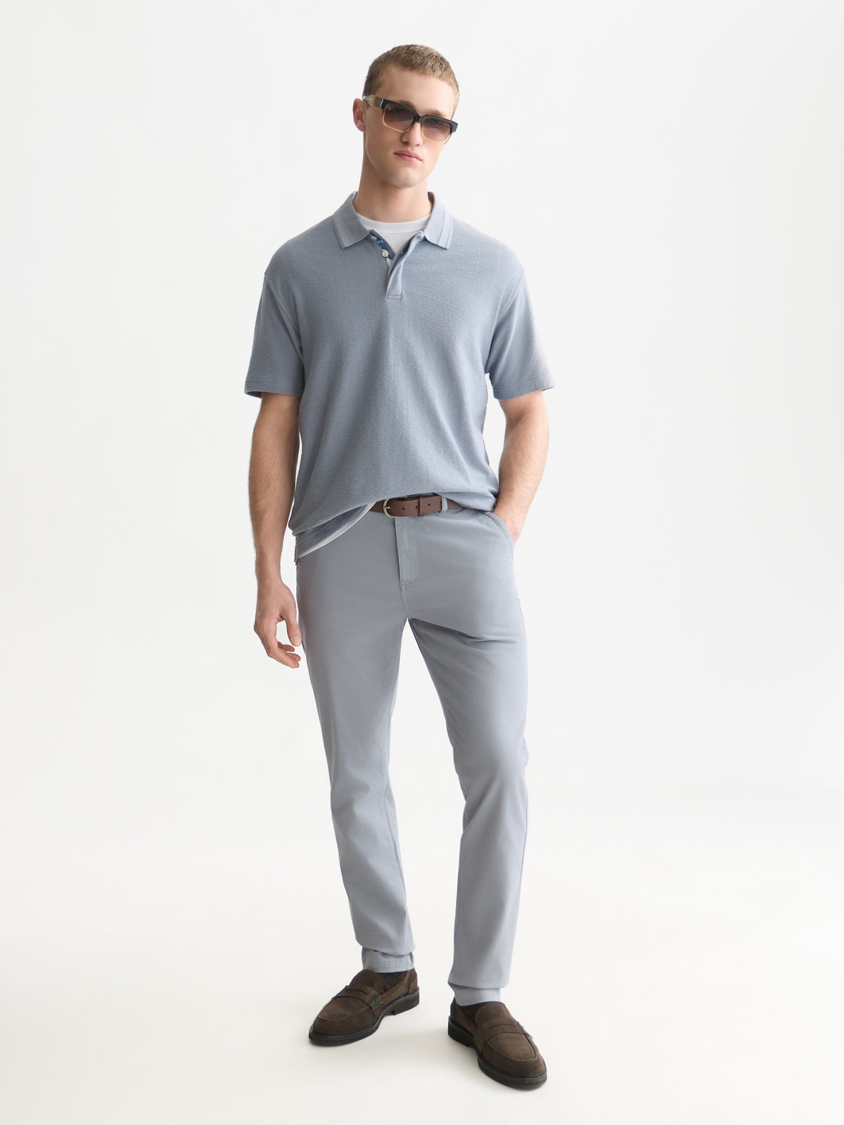 Structured Relaxed-Fit Polo - Trade Winds-3