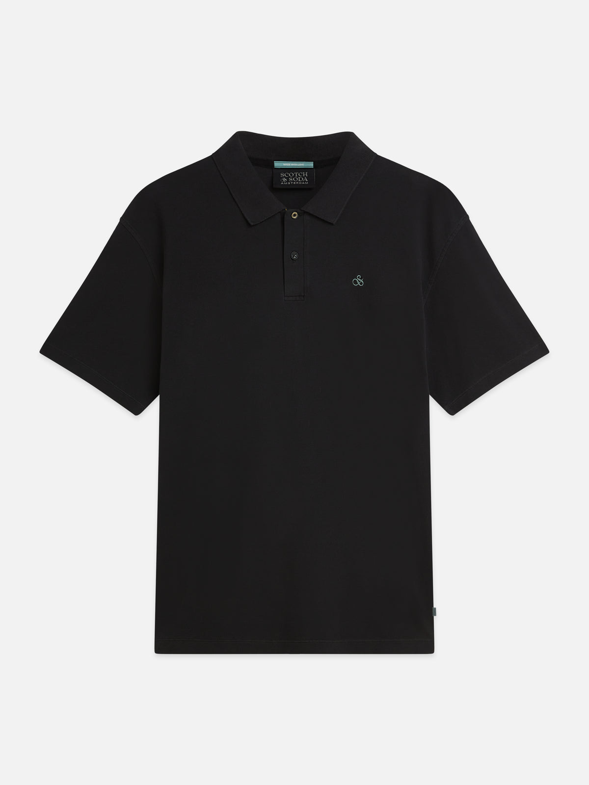 Pique Relaxed-Fit Garment Dyed Polo - Meteorite