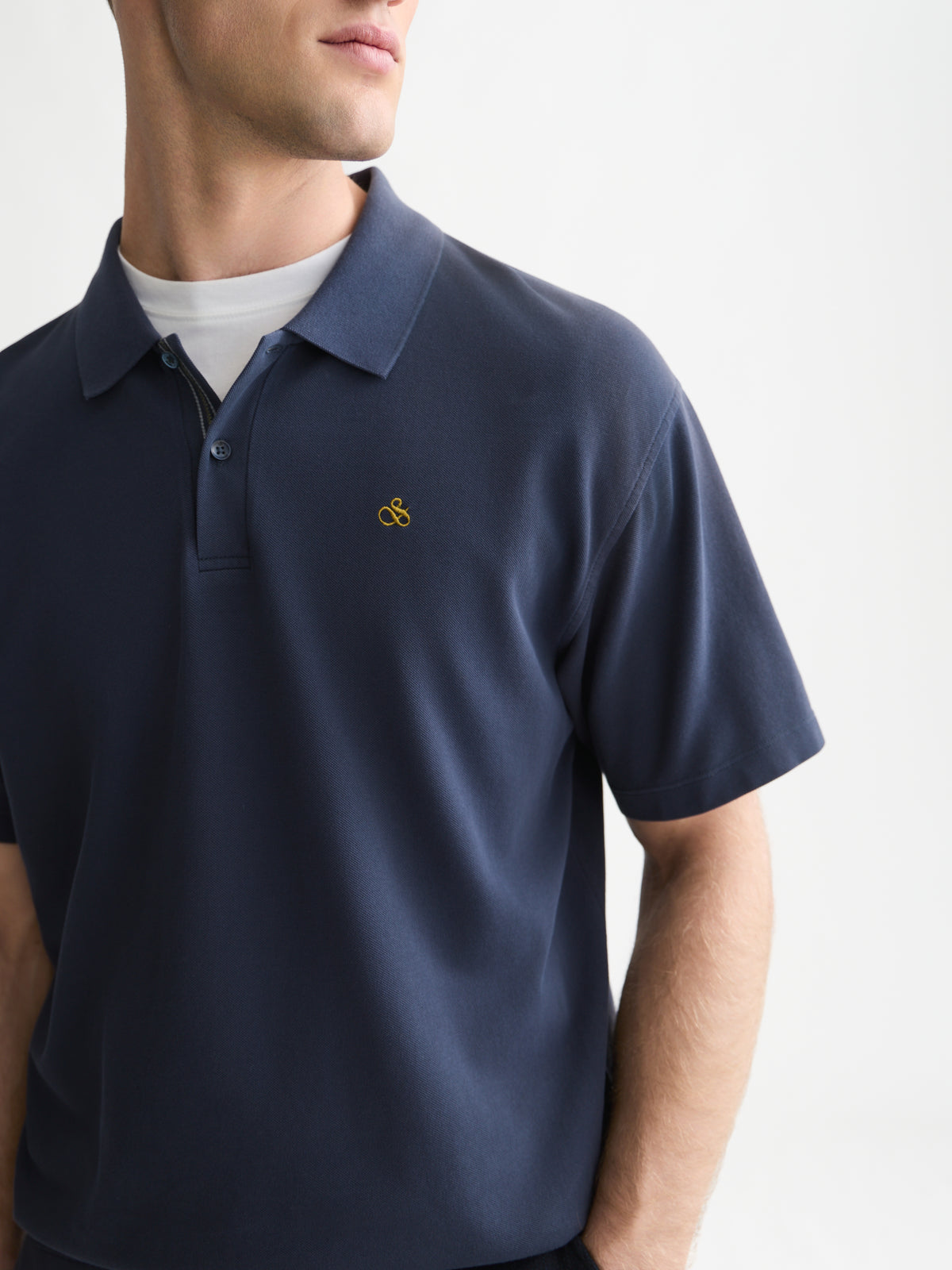 Pique Relaxed-Fit Garment Dyed Polo - Sky Captain