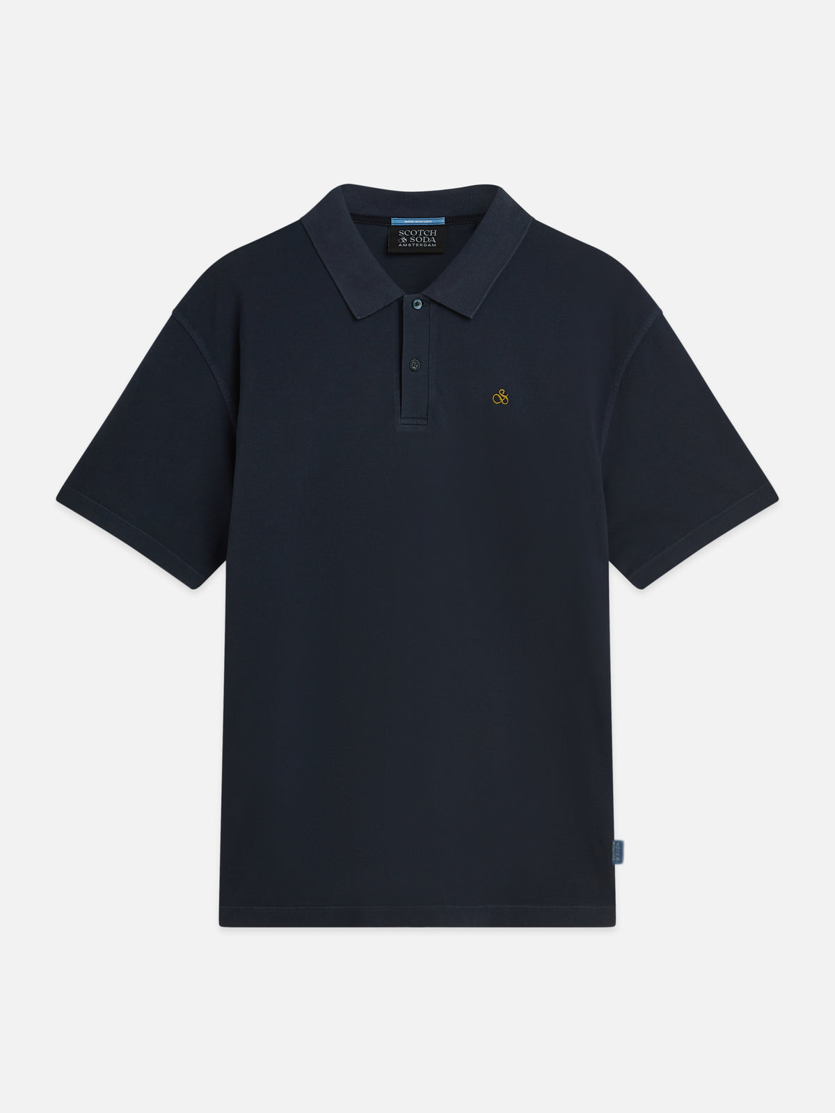 Pique Relaxed-Fit Garment Dyed Polo - Sky Captain