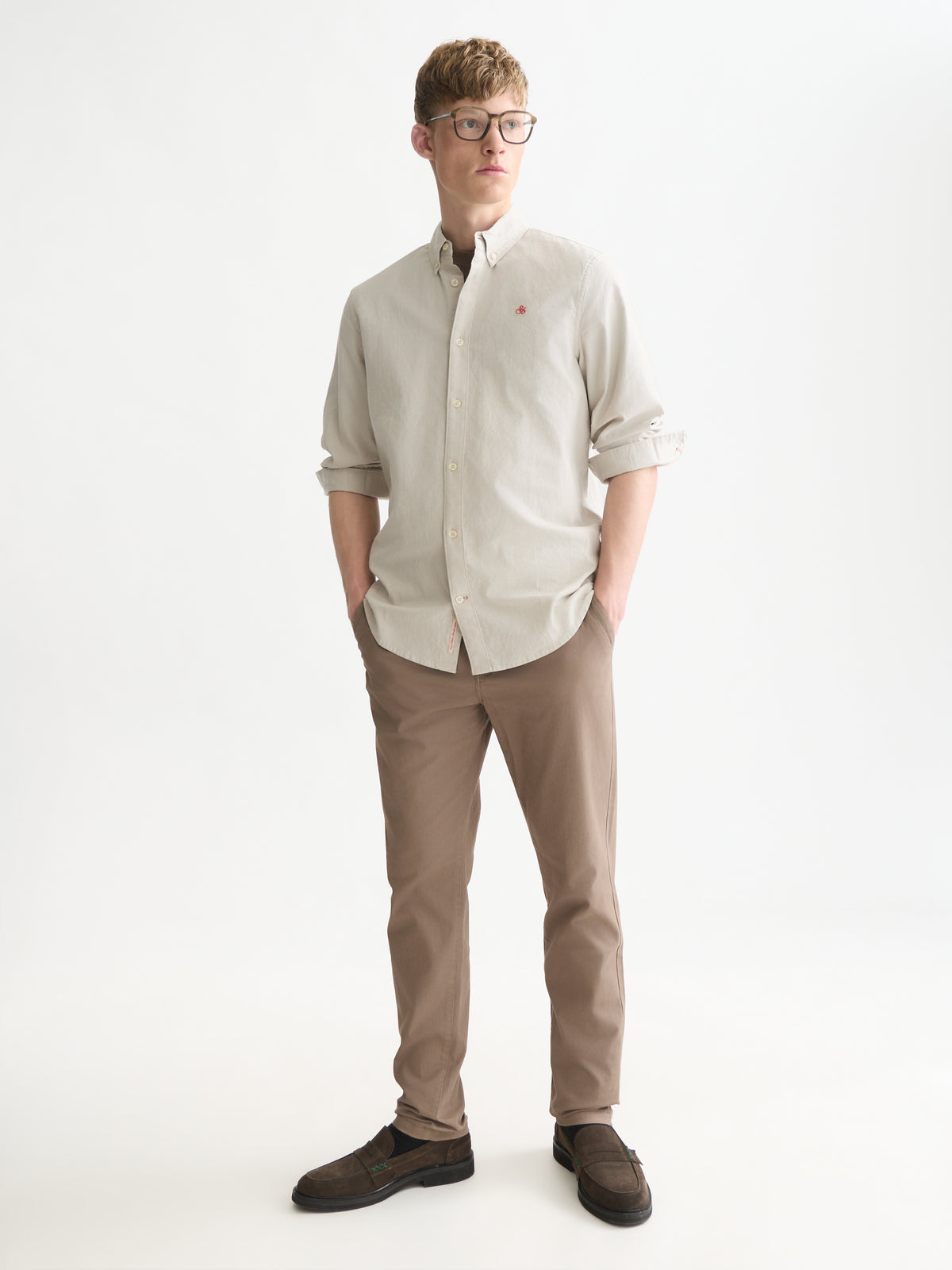 Seasonal Core Solid Oxford Regular-Fit Shirt - Pure Cashmere-3