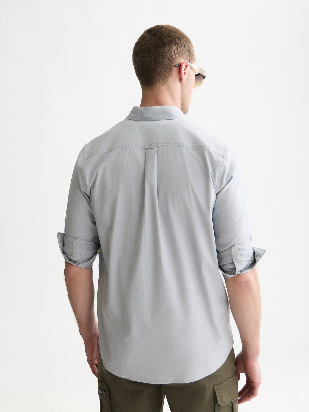 Seasonal Core Solid Oxford Regular-Fit Shirt - Trade Winds-2