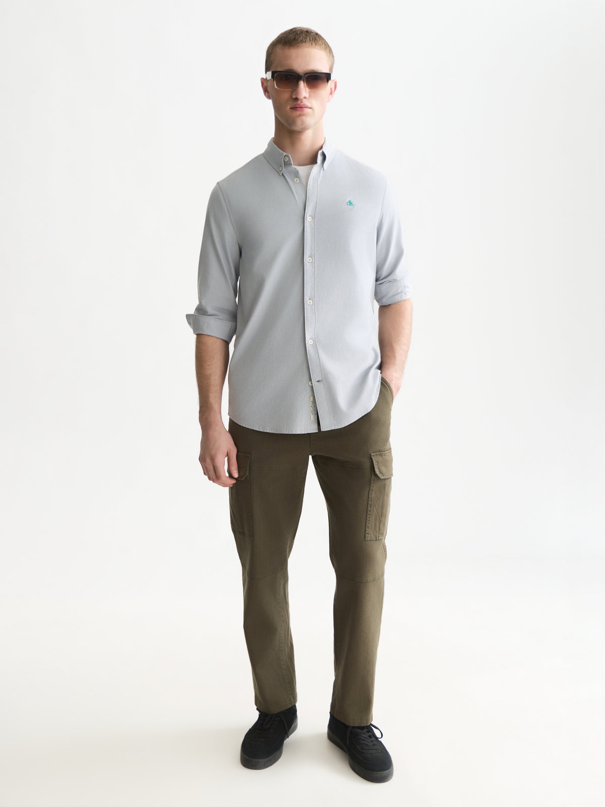 Seasonal Core Solid Oxford Regular-Fit Shirt - Trade Winds-3