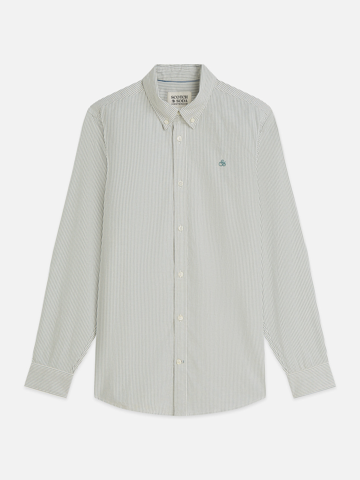 Seasonal Core Oxford Striped Regular-Fit Shirt - Dark Forest Stripe