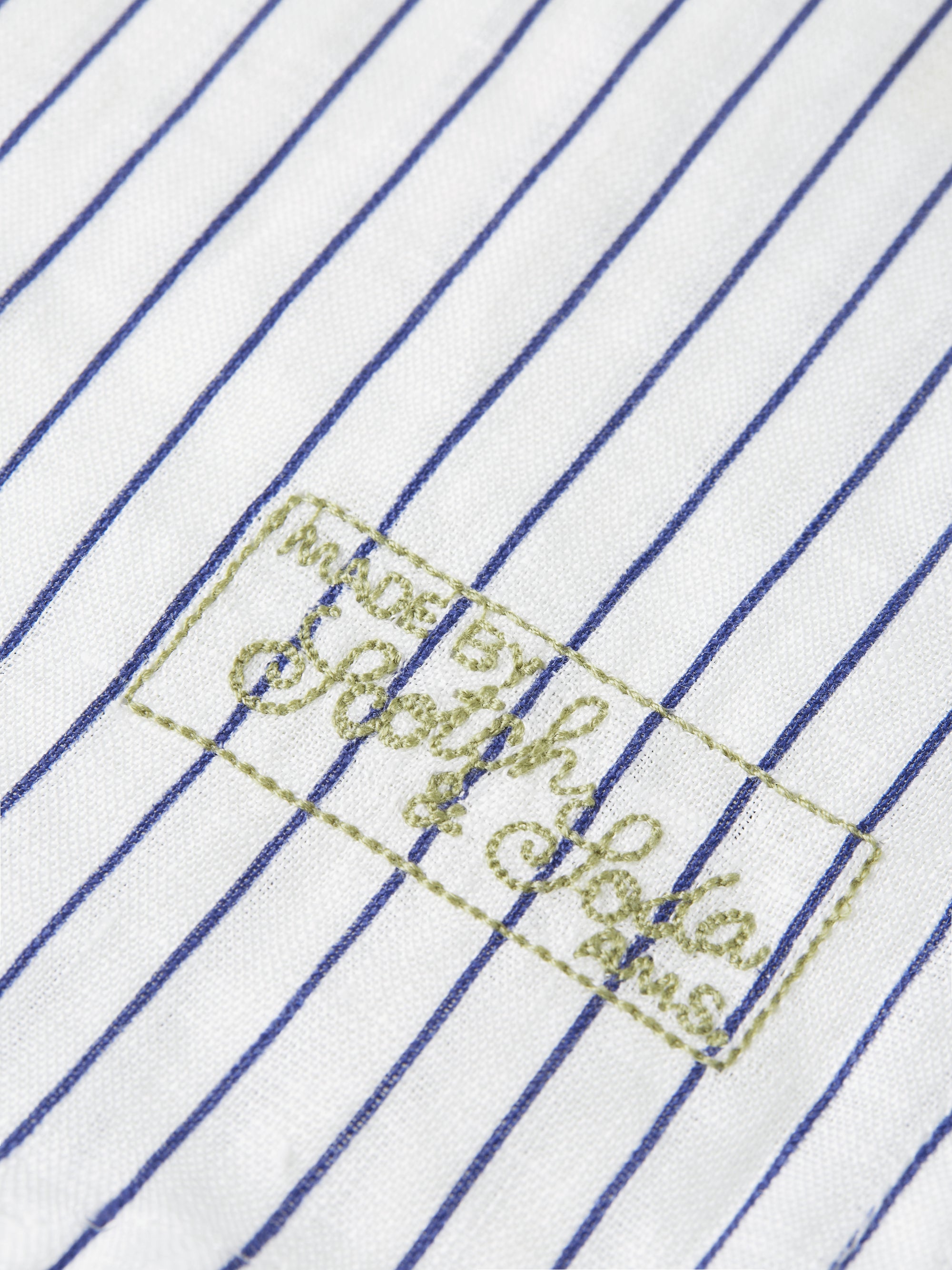 Striped Linen Regular Fit Shirt - Ensign Blue Stripe