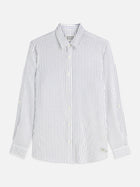 Striped Linen Regular Fit Shirt - Ensign Blue Stripe