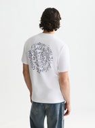 Delfts Blauw Front And Back Artwork Relaxed Fit T-Shirt - Bright White